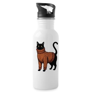 Tricot torsadé Chat Pull Weather Cat - Gourde avec paille intégrée - blanc - Droite