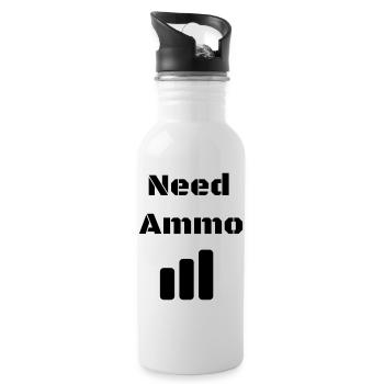Need Ammo Load - Water bottle with straw - white - Right