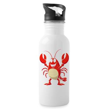 Costume de homard Créature marine crabe sous-marine - Gourde avec paille intégrée - blanc - Droite