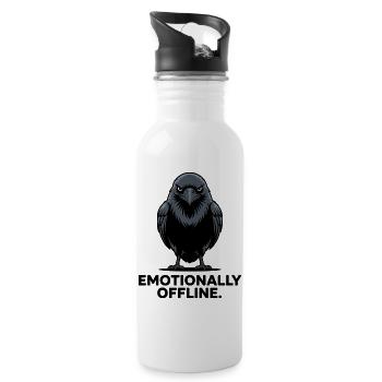 Raven Emotions: Offline Attitude Design - Water bottle with straw - white - Right