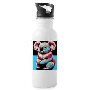 Koala - Trinkflasche mit integriertem Trinkhalm - Weiß - Rechts