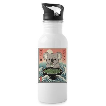 Koala Kawaii - Trinkflasche mit integriertem Trinkhalm - Weiß - Rechts