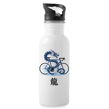 Géométrie de la Marée du Dragon - Gourde avec paille intégrée - blanc - Droite