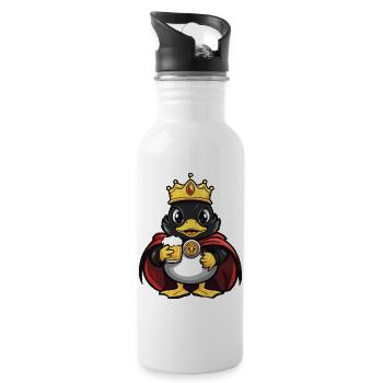 Duck Beer King - Water bottle with straw - white - Right