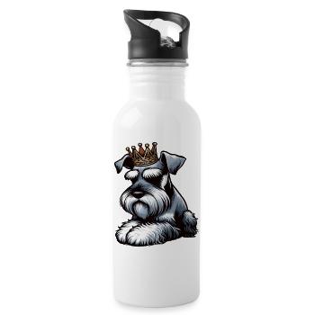Schnauzer géant Schnauzer Propriétaire de Schnauzer - Gourde avec paille intégrée - blanc - Droite