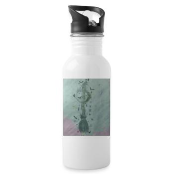 Magic Wand and Spiral - Water bottle with straw - white - Right