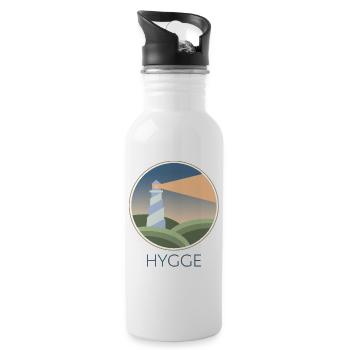 Hygge Lighthouse - Water bottle with straw - white - Right