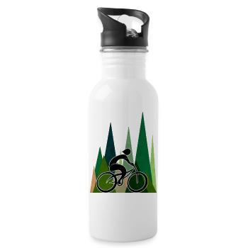 Cyclist - Water bottle with straw - white - Right