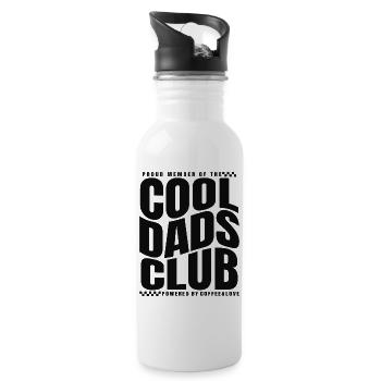 Fête des pères cadeau papa - Club des papas cool - Gourde avec paille intégrée - blanc - Droite