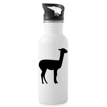 Lama - Trinkflasche mit integriertem Trinkhalm - Weiß - Rechts