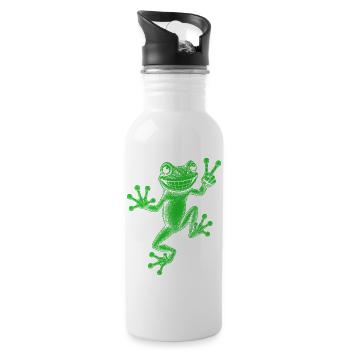 Laubfrosch - Trinkflasche mit integriertem Trinkhalm - Weiß - Rechts