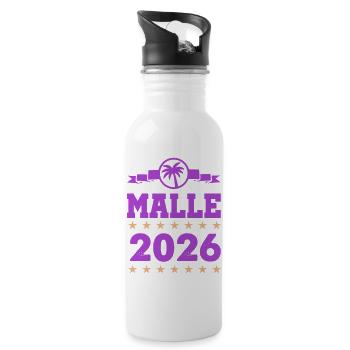 Malle 2026 Logo - Water bottle with straw - white - Right