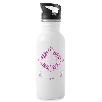 Adventskranz brennt absichtlich — Gothmas - Trinkflasche mit integriertem Trinkhalm - Weiß - Rechts