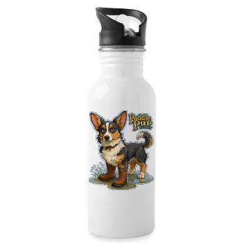 Puddle Pup Energy: Splash Boots - Water bottle with straw - white - Right