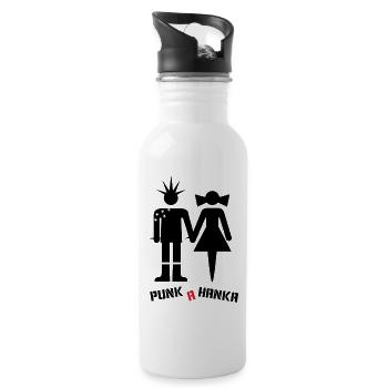 PUNK A HANKA - Trinkflasche mit integriertem Trinkhalm - Weiß - Rechts