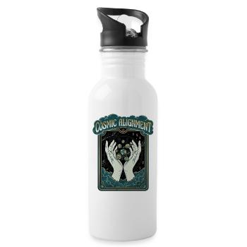 Cosmic World - Trinkflasche mit integriertem Trinkhalm - Weiß - Rechts
