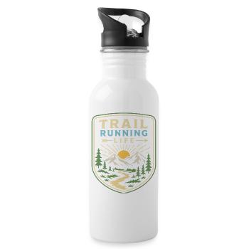 Trail Running Life - Water bottle with straw - white - Right