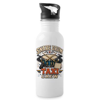 SNARE DRUM TAXI CREW - Water bottle with straw - white - Right