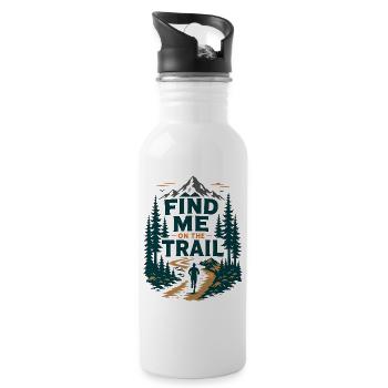 Graphique du sentier Sentier Trouve-moi sur le sentier forestier - Gourde avec paille intégrée - blanc - Droite
