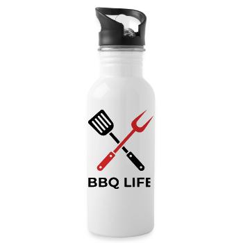 BBQ Life BBQ Tools - Water bottle with straw - white - Right