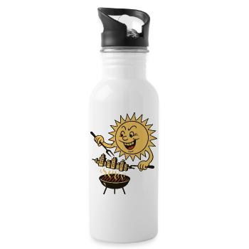 Sun Griller City Heat Wave - Water bottle with straw - white - Right