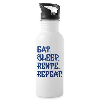 Eat Sleep Repeat Pension - Gourde avec paille intégrée - blanc - Droite