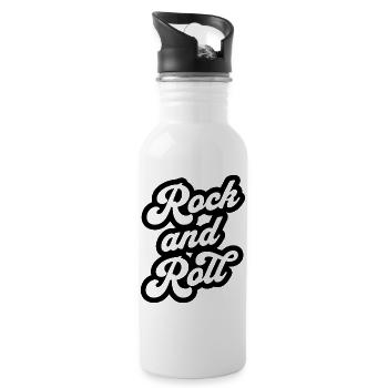 Rock and Roll - Water bottle with straw - white - Right