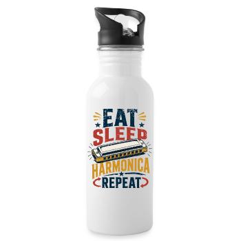 Instrument Harmonica Repeat-Music Harmonica - Water bottle with straw - white - Right