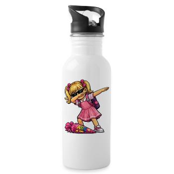 Dabbing ABC shooter (blonde) - Water bottle with straw - white - Right