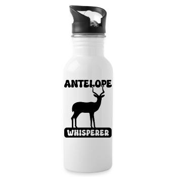 Antelope Wildlife Safari - Water bottle with straw - white - Right