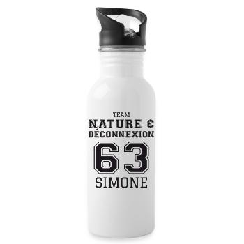 Team Nature Deconnexion 63 Simone T-Shirt Cadea... - Gourde avec paille intégrée - blanc - Droite
