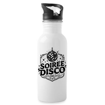 Disco night - Water bottle with straw - white - Right