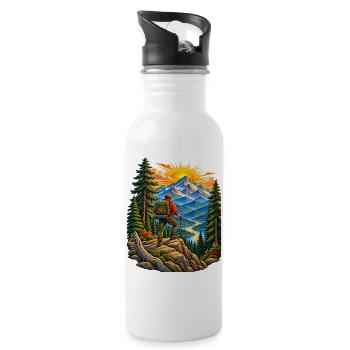Sunrise Summit Trekker - Trinkflasche mit integriertem Trinkhalm - Weiß - Rechts
