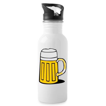 bier - Gourde avec paille intégrée - blanc - Droite