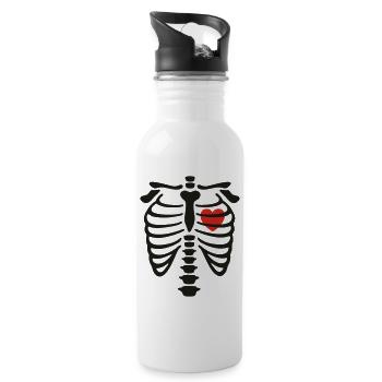 till death do us part - Water bottle with straw - white - Right