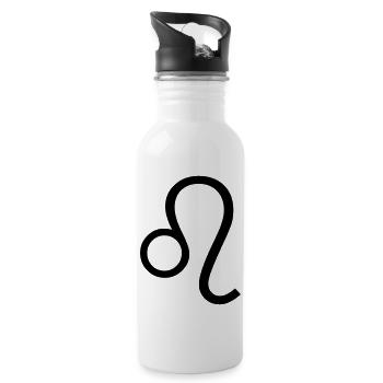 Leo - Water bottle with straw - white - Right