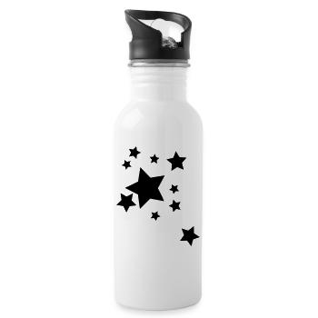 Full of Stars 1 - Trinkflasche mit integriertem Trinkhalm - Weiß - Rechts