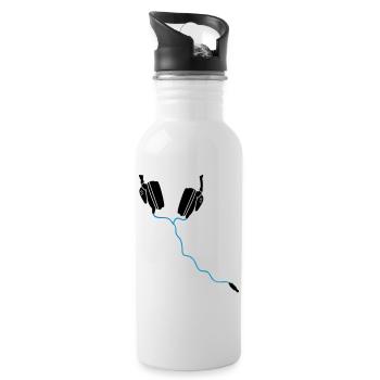 headphones headphones DJ - Water bottle with straw - white - Right