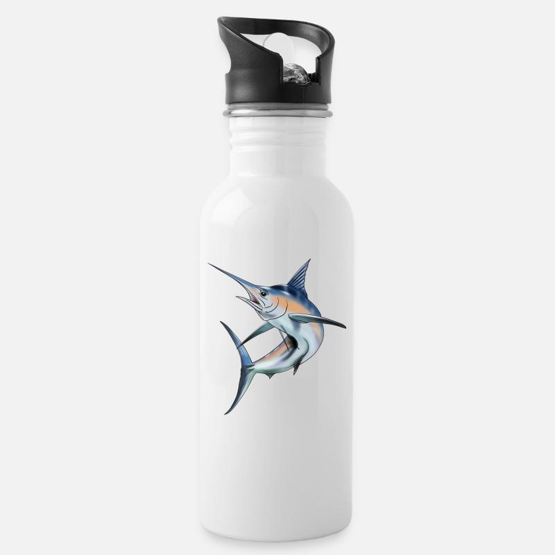 Marlin - Gourde avec paille intégrée - blanc