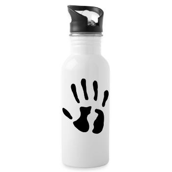 Hand - date of birth - 5 years - Water bottle with straw - white - Right