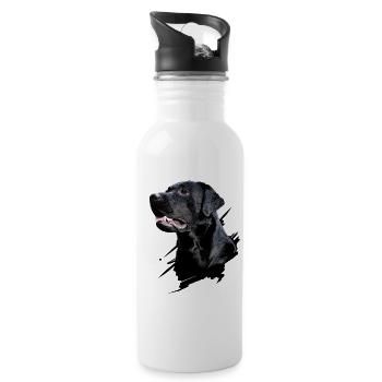 Labrador - Water bottle with straw - white - Right
