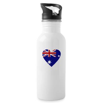 Australia - Water bottle with straw - white - Right