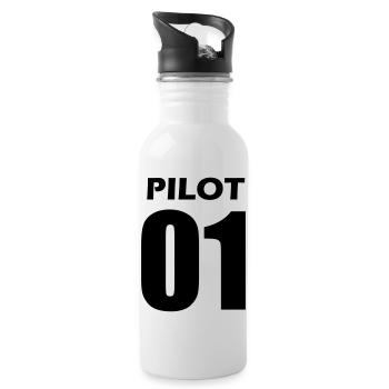 pilot.ai - Gourde avec paille intégrée - blanc - Droite