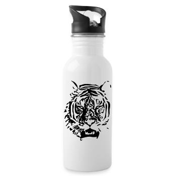 Tiger - Trinkflasche mit integriertem Trinkhalm - Weiß - Rechts
