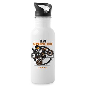 Team supermotard - Gourde avec paille intégrée - blanc - Droite