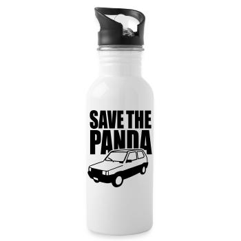 Save the panda - Water bottle with straw - white - Right
