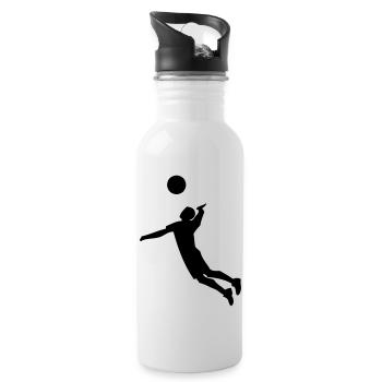 volleyball - Trinkflasche mit integriertem Trinkhalm - Weiß - Rechts