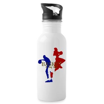 basket is my life - Water bottle with straw - white - Right