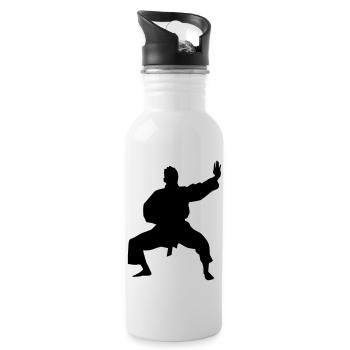 Karate male eu - Water bottle with straw - white - Right