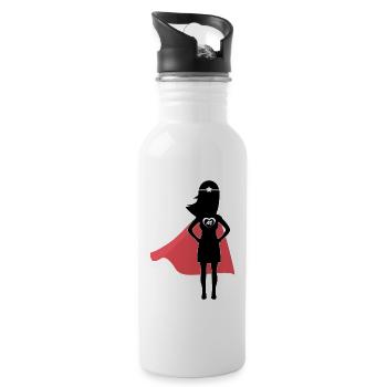 Super Mom Mother's Day Mom Mom Mom Mom Mom Gift - Water bottle with straw - white - Right